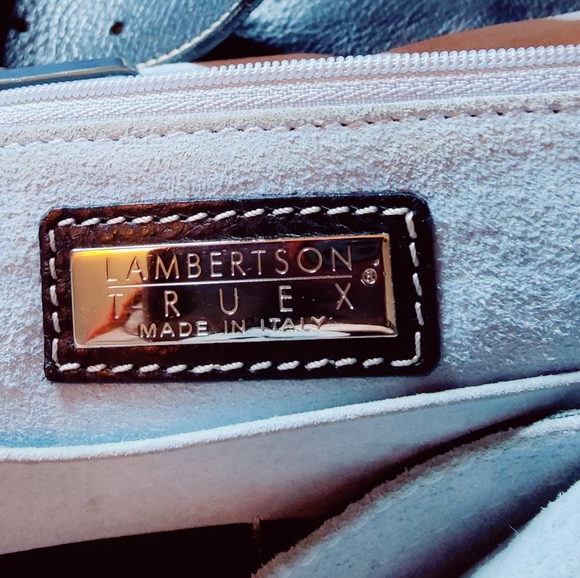 Lambertson Truex Black Leather Bag - Made in Italy - Picture 3 of 7